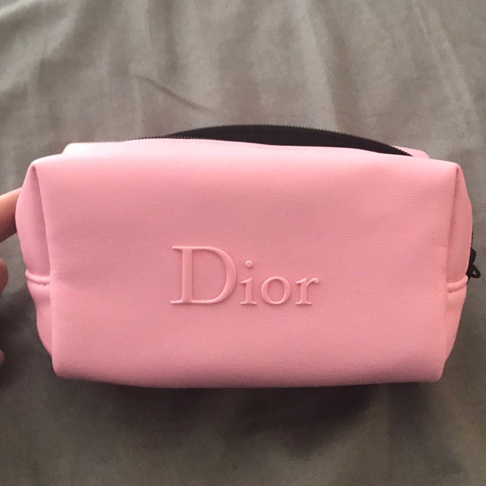 Dior pink zip small bag